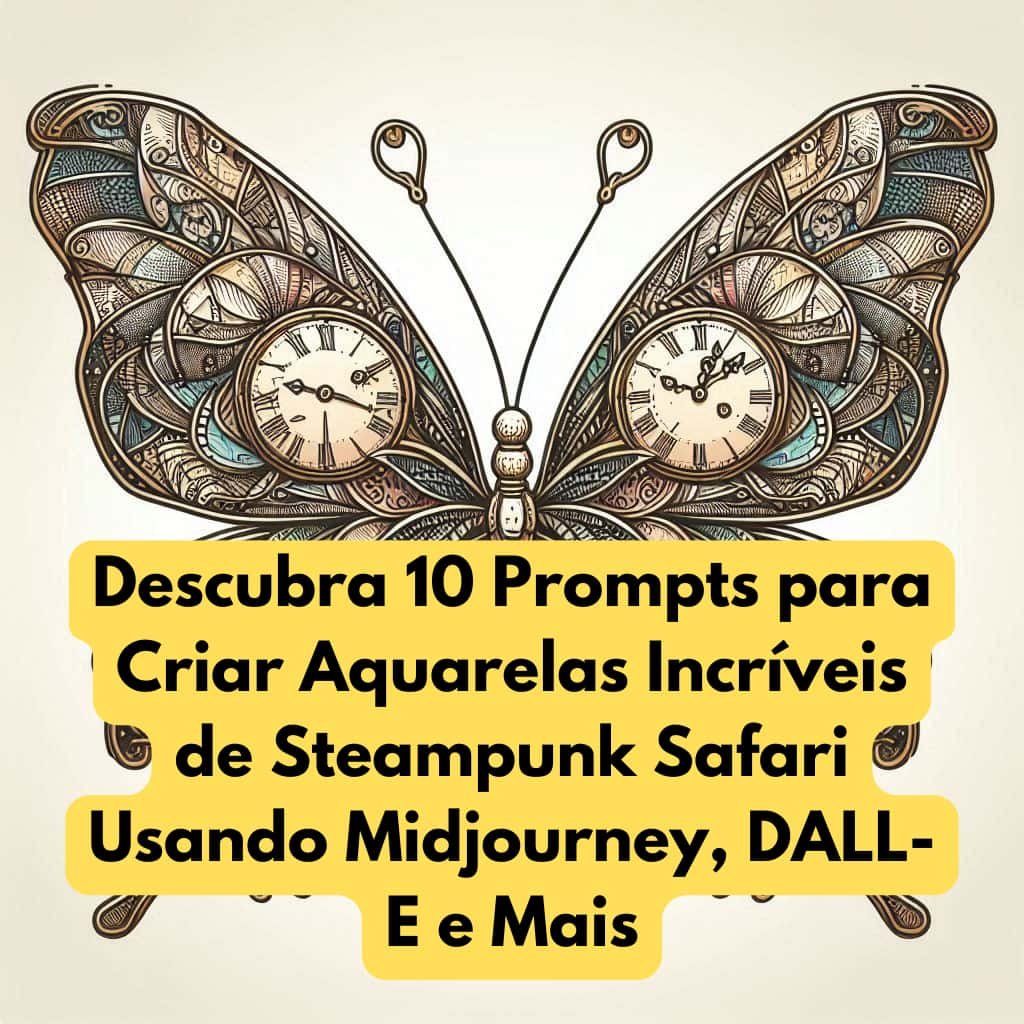 Aqui está a lista definitiva de 10 prompts de IA para criar arte em aquarela Steampunk Safari